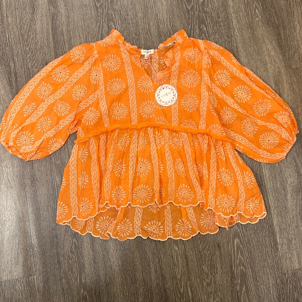 NWT Umgee Orange Blouse